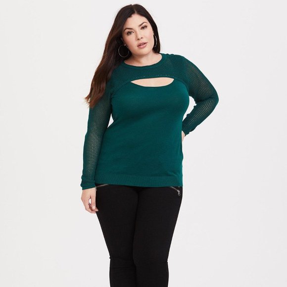 Torrid Green Sweater - Picture 4 of 8